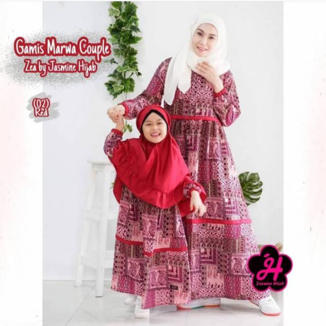 SALE Gamis Couple Marwa Mom size M & Anak size M