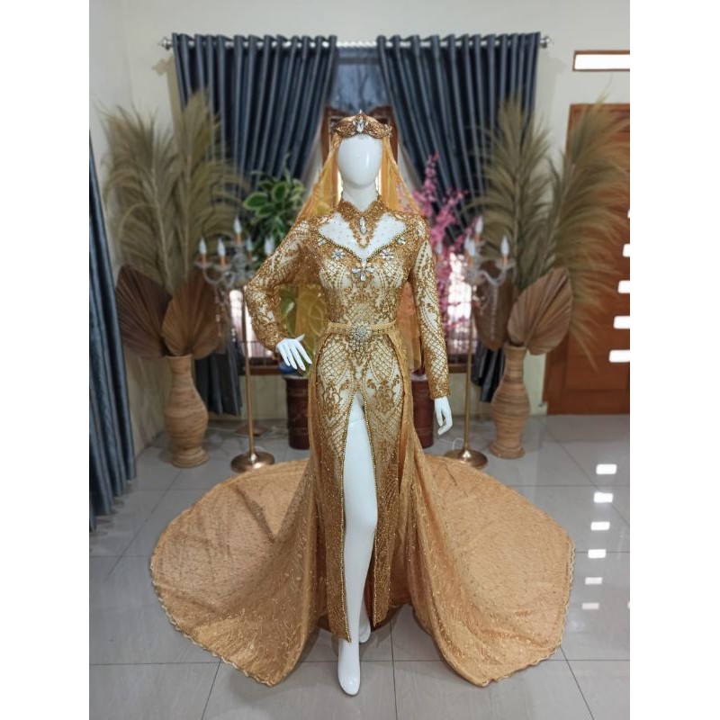 GAUN PENGANTIN GOLD MURAAAH