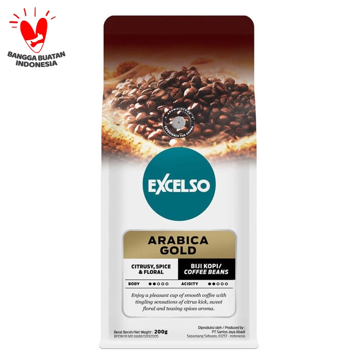 

Excelso Arabica Gold Coffee 200 gram - Biji Kopi