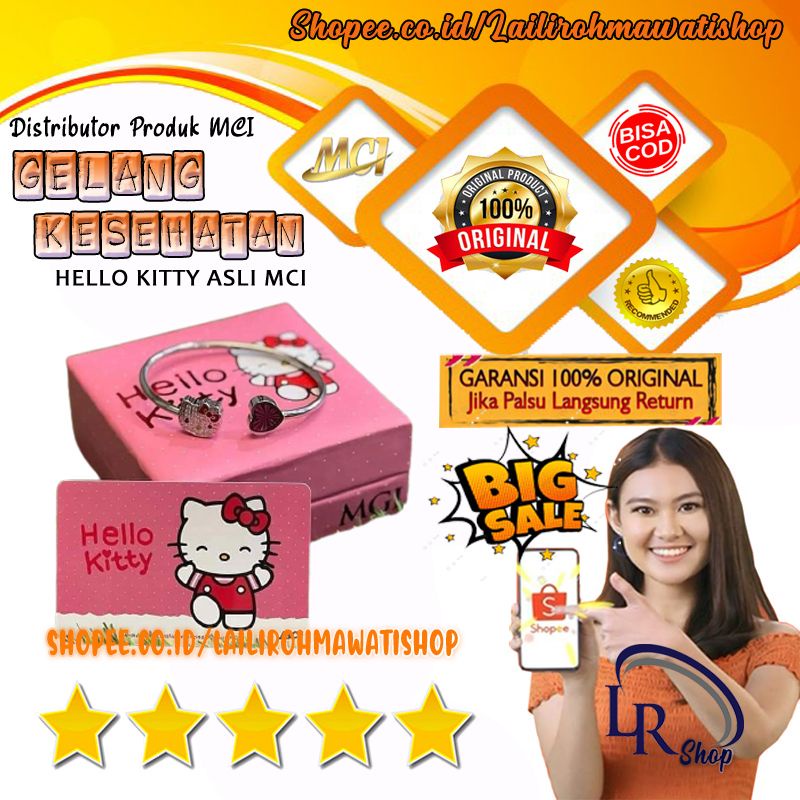 NEW GELANG MCI HELLO KITTY BRACELET SANRIO - GELANG KESEHATAN MCI - GELANG MCI ASLI ORI HELLO KITTY