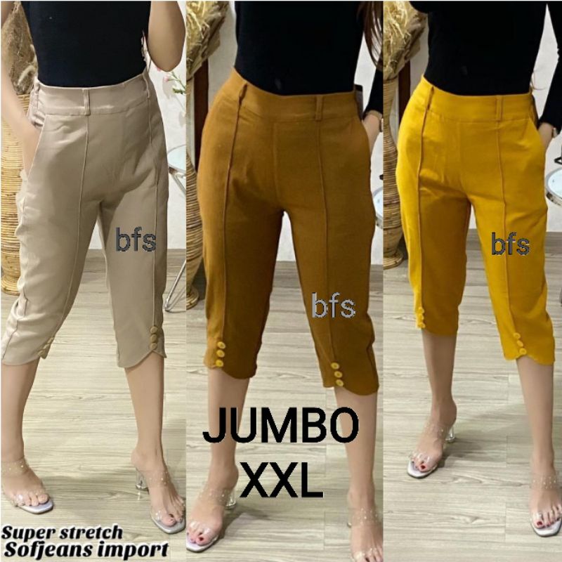 Celana Wanita Soft Jeans Strecth Super Melar JUMBO 9295