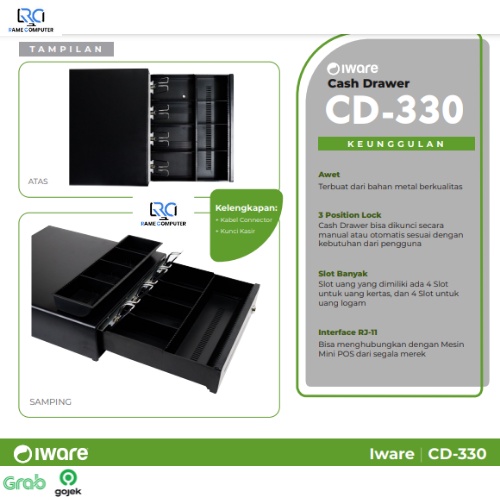 LACI KASIR UANG IWARE CD-330 CD-338 CD-320 UL-400 CD-408