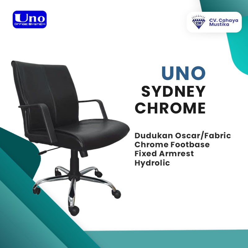 Kursi Kantor Direktur Putar/Kursi Direktur Mewah/Kursi Direktur Hidrolik Di Malang UNO Sydney Chrome