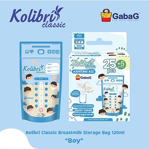 Kantong Asi Gabag Kolibri Breast Milk Storage Bag 120 ml