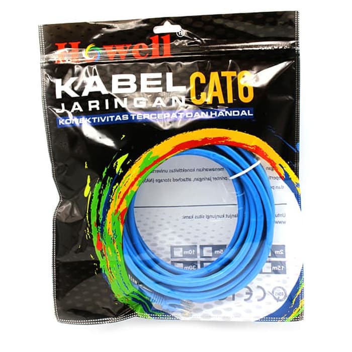 Howell Kabel LAN Cat 6 5m,15m, 20m, 30m Internet Cable LAN UTP