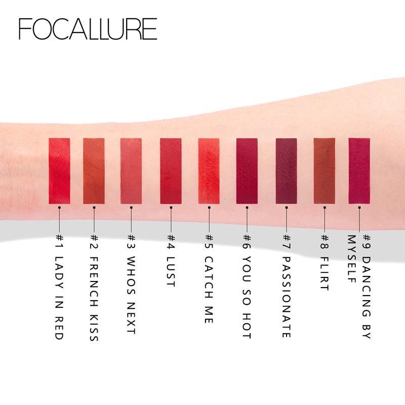 Official Distributor Focallure Velvet Liquid Lipstick FA86 Matte Lipstick Waterproof Lipstik Matte