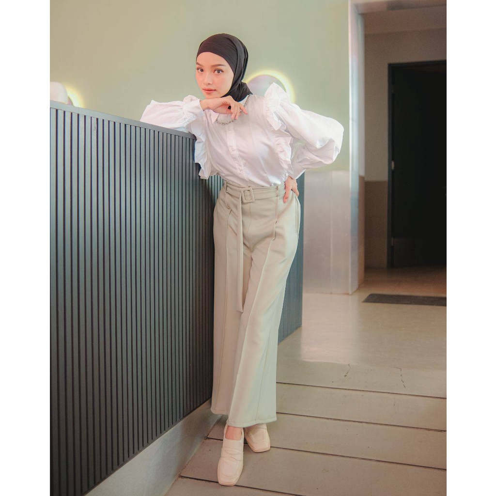 CELANA PANJANG KERJA WANITA FREE BELT - SHIREEN PANTS DEEWIDIY