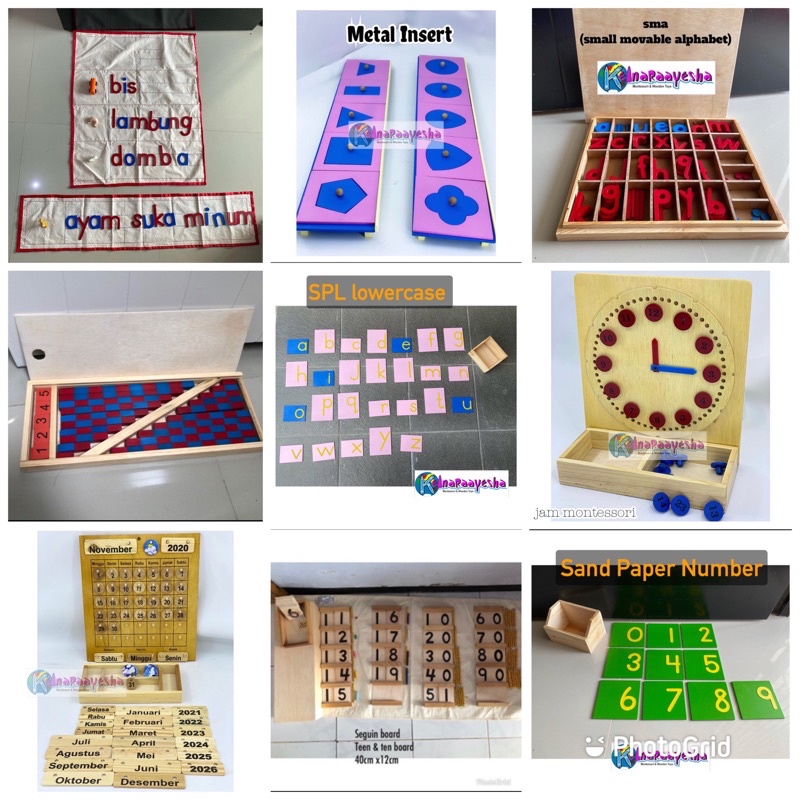 Paket aparatus montessori pra sekolah