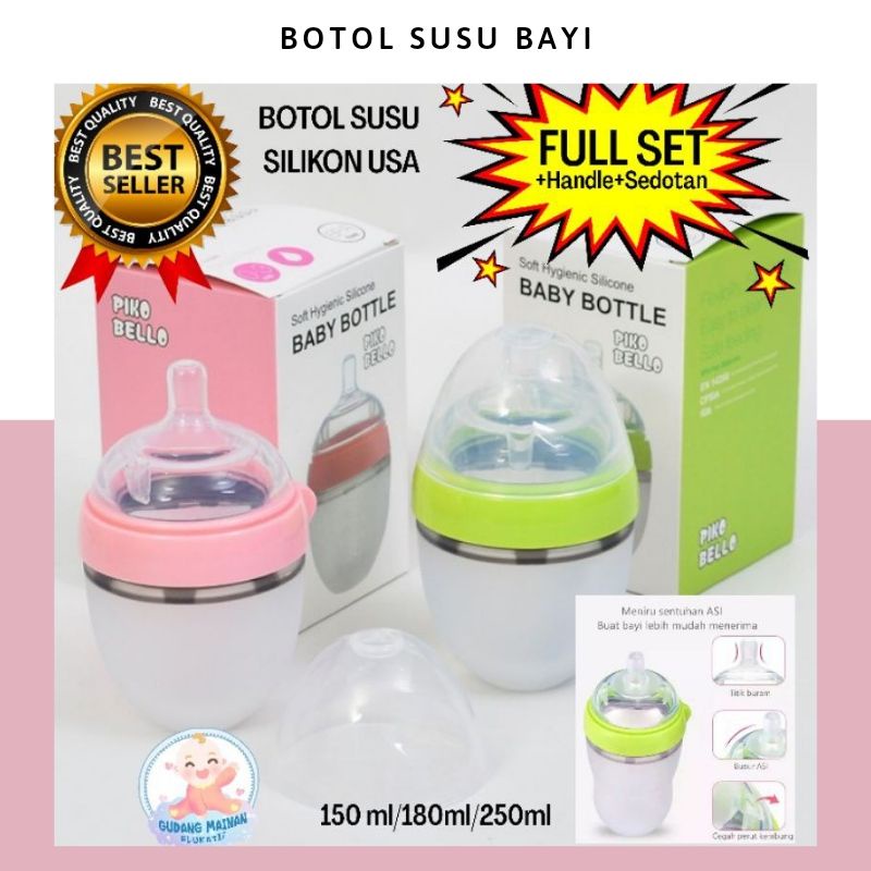 BEST SELLER! Botol susu dot silikon PIKO BELLO premium