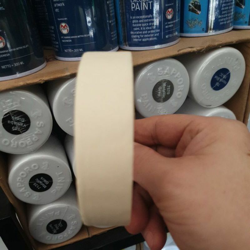 

Isolasi kertas Masking Tape1 inch(2,5cm)