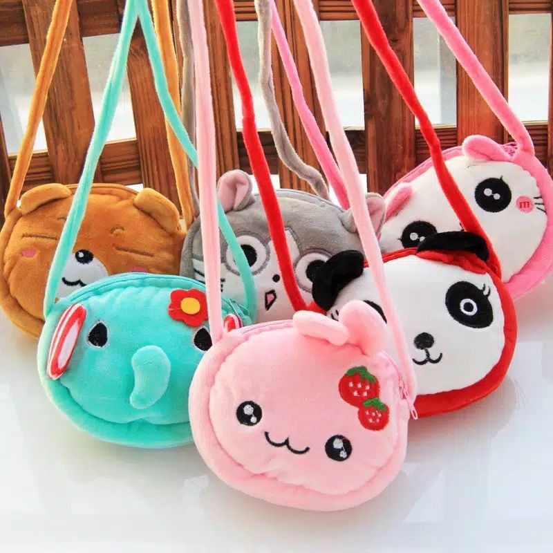 tas selempang anak mini import lucu/slingbag anak lucu/tas selempang mini karakter lucu BTS