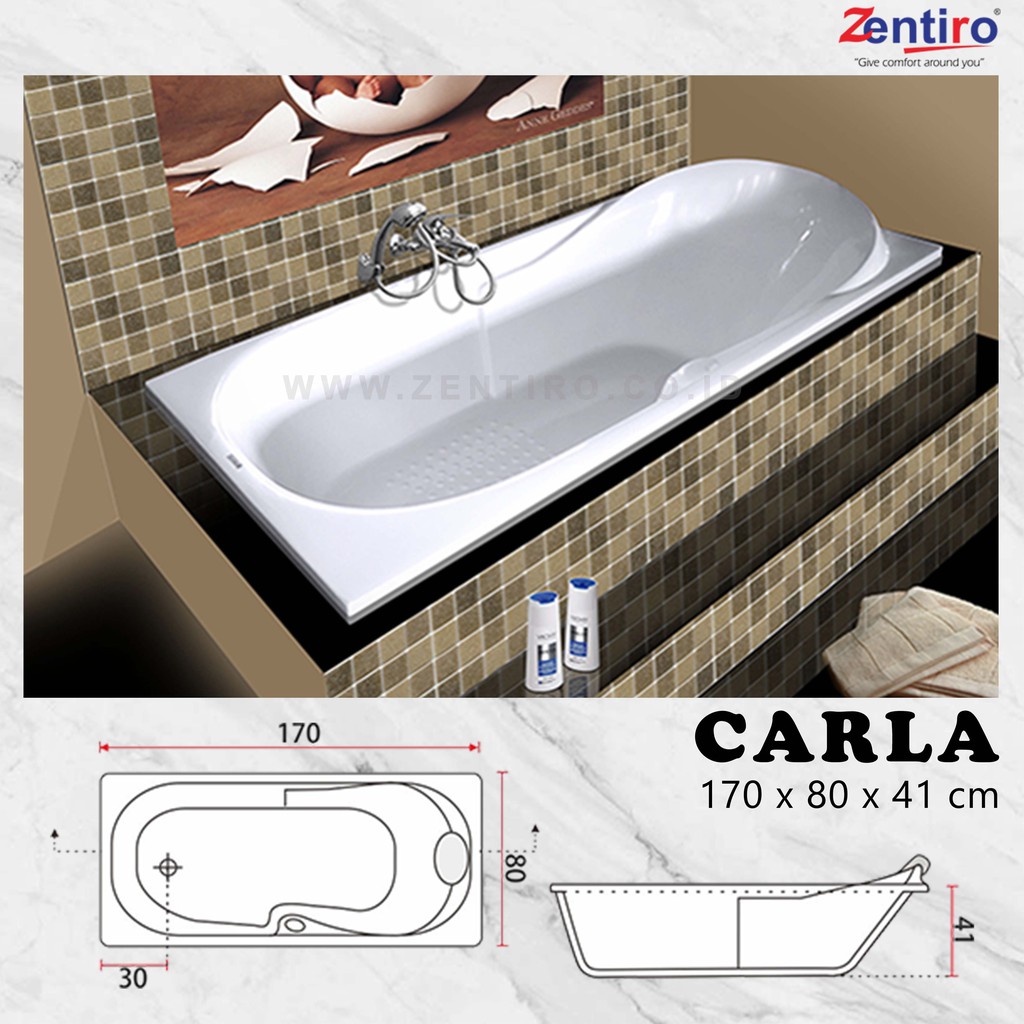 BATHTUB 170 || BATHTUB LONG || BATHTUB MARBLE ZENTIRO CARLA