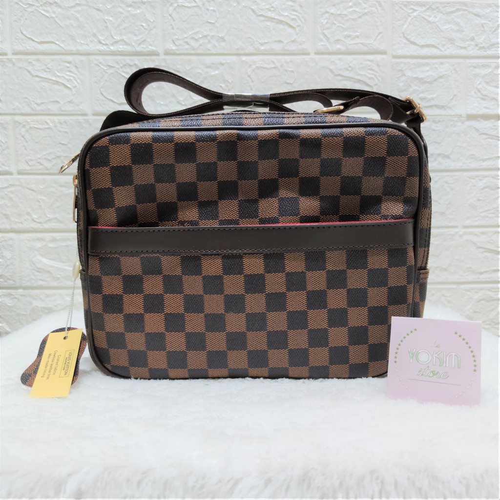 Tas Fashion Import sling pria/wanita Lv premium reporter