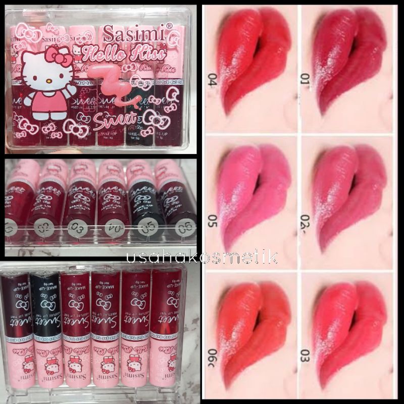 PROMO BESAR 1MIKA 6PCS LIP TINT MATTE LUCKY RABBIT | SWEET LIP SASIMI NO. S906 | S910