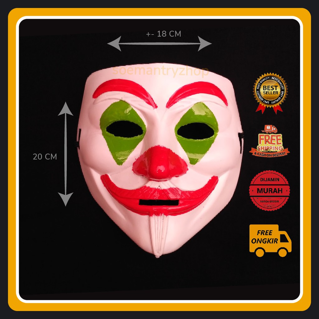 Topeng Joker 2019 Anonymous Custom mainan anak mainan prank konten bujang free fair reog hacker ori