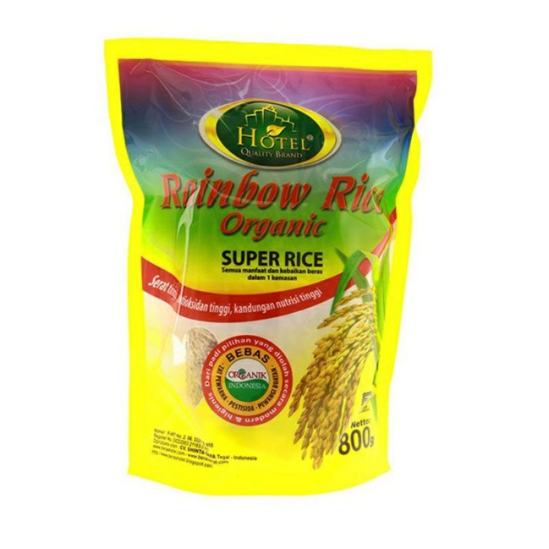 

beras hotel rainbow organic 800gr