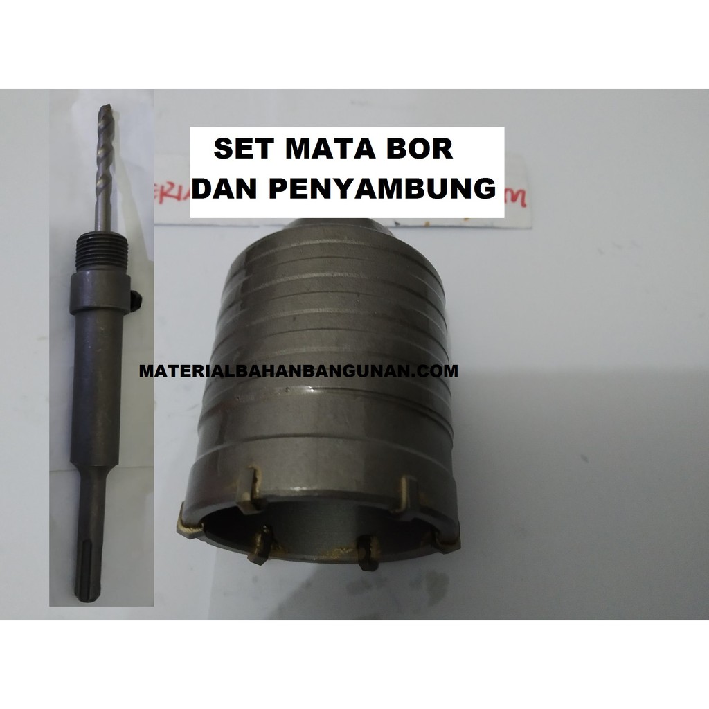 SET Hole Saw Beton 50 mm As Bor SDS Plus 160 mm Holow Holle Core Drill Set Alat Penyambung DISKON10