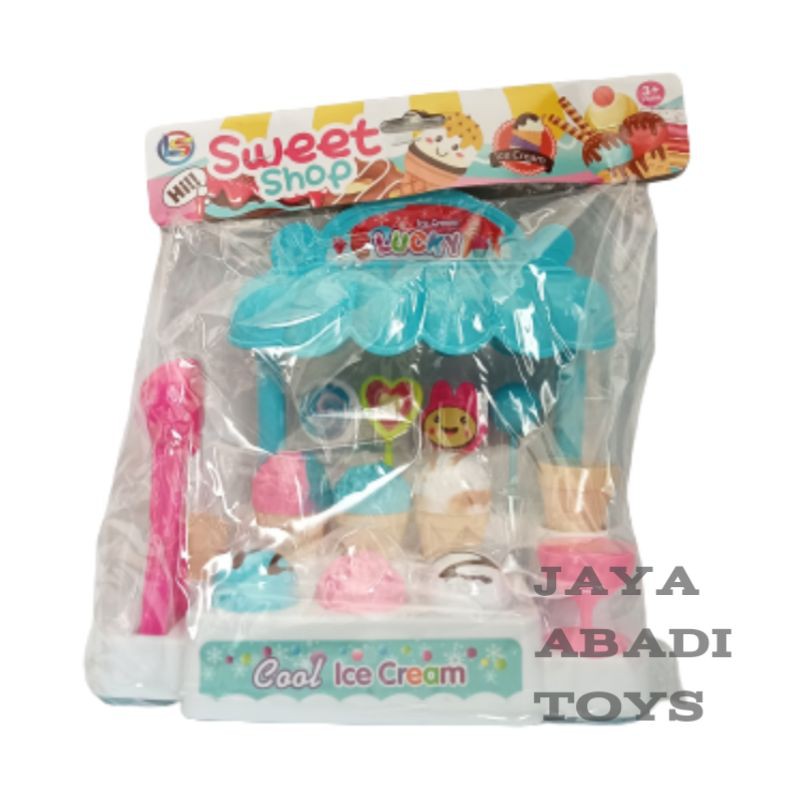 LI 1 - Mainan Ice cream candy house, sweet shop Jualan Es Krim permen LI1 (kemasan kantong pvc)