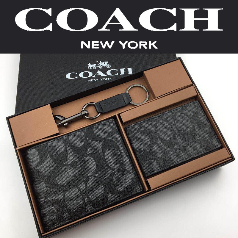 Coach Dompet Coach Dompet lipat pria F74993 Original Dompet Pria Dompet Lipat Tas 
