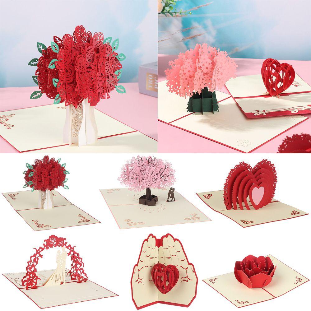 R-flower 1Pcs Kartu Ucapan Hadiah Ulang Tahun Anniversary Berkah Card Perlengkapan Pesta Dengan Amplop Undangan Pernikahan