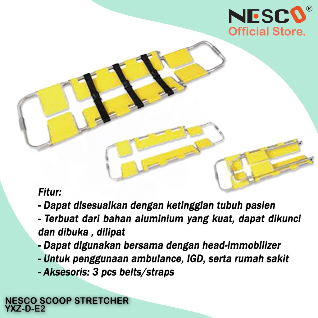 Nesco Scoop Stretcher, Type Yxz-D-E2, Tandu Lipat