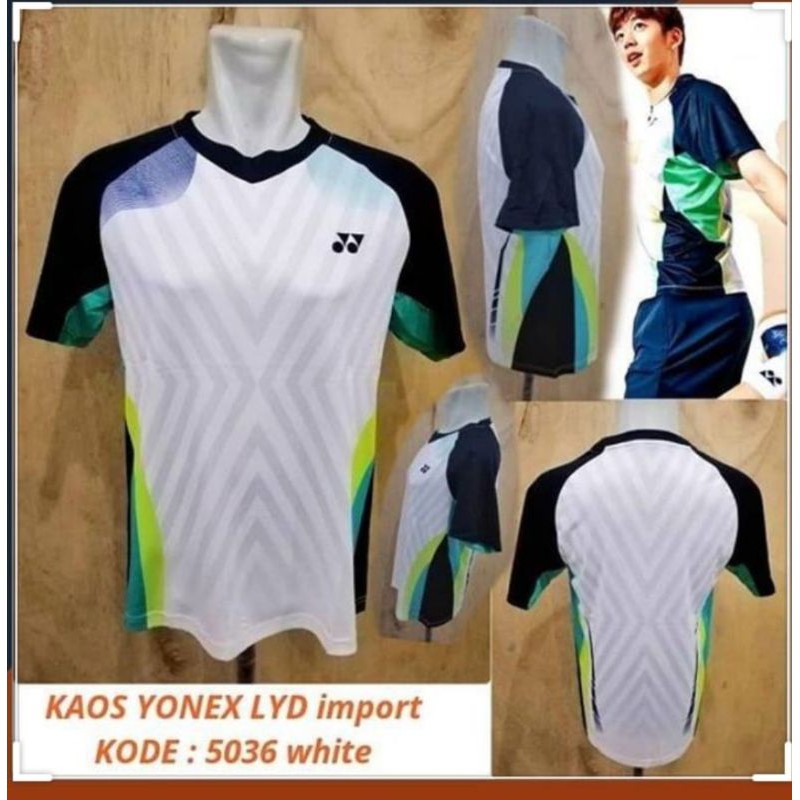 kaos badminton Yonex import putih
