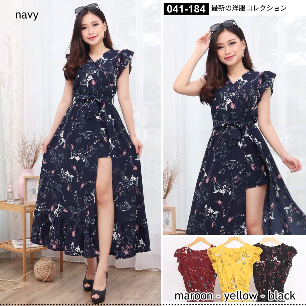 REALPIC INSTORE88 - JUMPSUIT DRESS WANITA BUNGA AMANTA 184