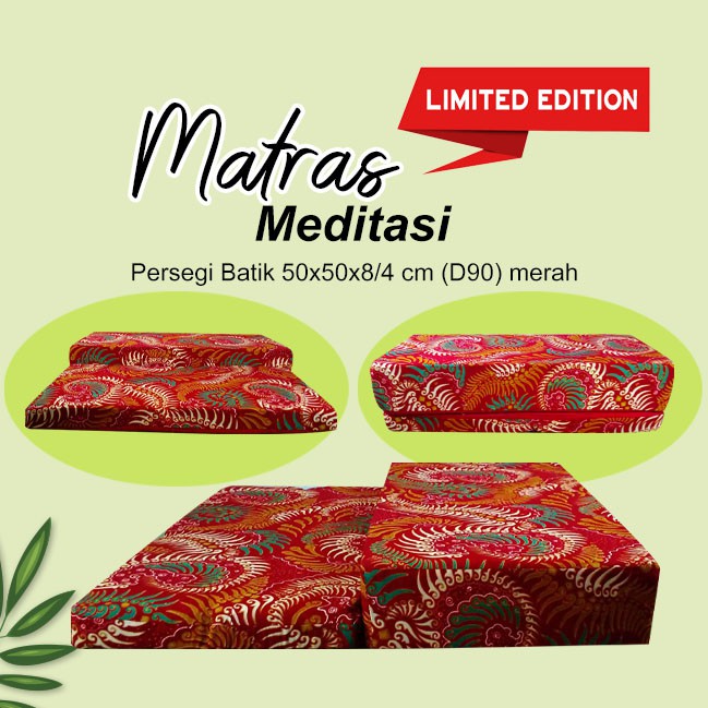 Matras/ Bantal/ Alas meditasi/ Bantal duduk Batik Merah