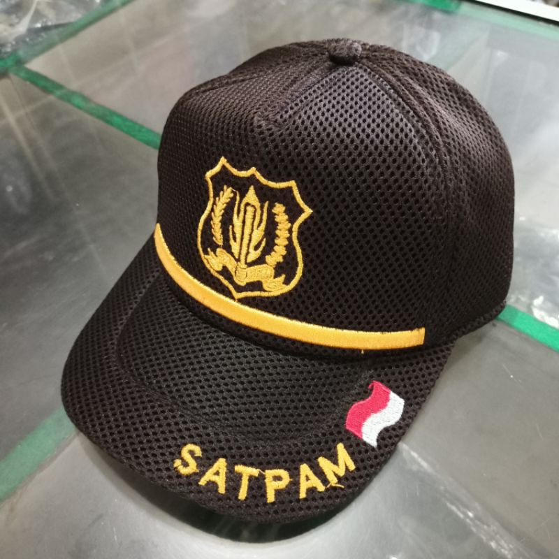 TOPI SATPAM SECURITY TERBARU WARNA COKLAT