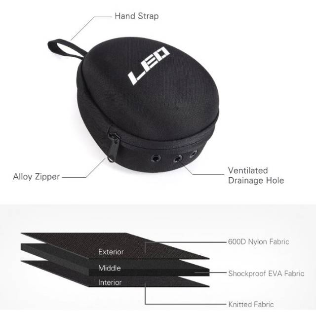 Tas Reel pancing LEO Hard Case - F-49 - Black