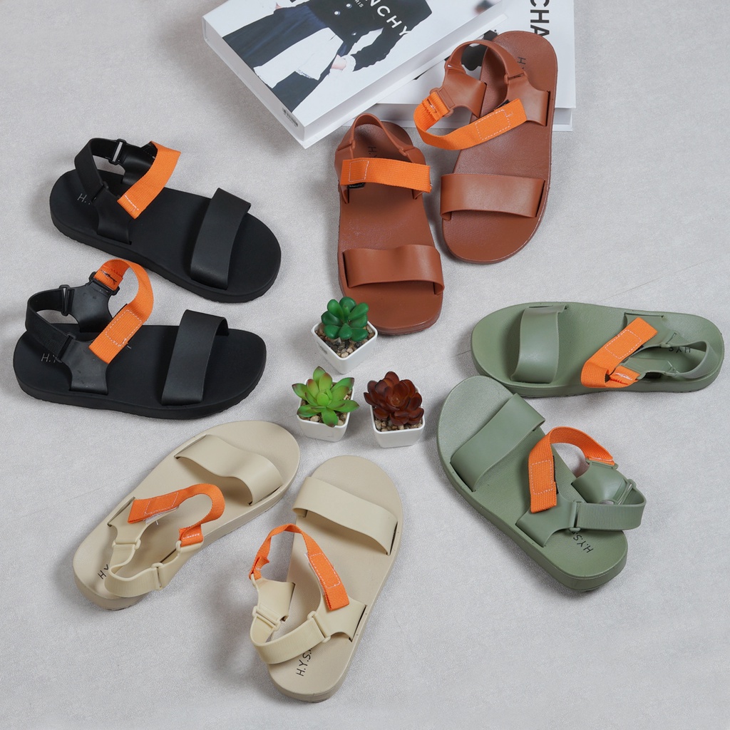 Sandal Gunung Wanita Velcro Orange