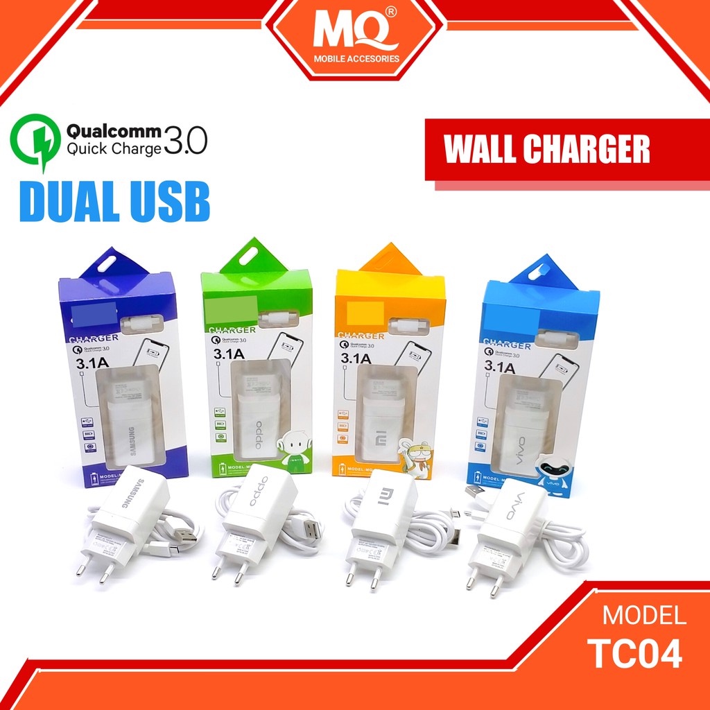 MQ Charger 2 USB 3.1A Qualcomm Quick charge For Android - TC04