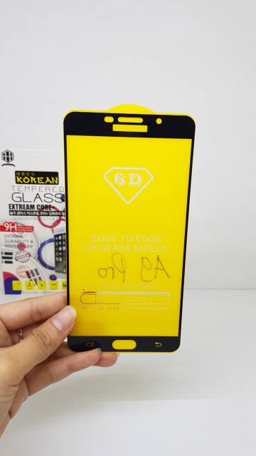 KOREAN Tempered Glass Samsung A9 2016 A910 6.0&quot; FULL COVER TG 5D Samsung A9 Pro FULL GLUE Anti Gores