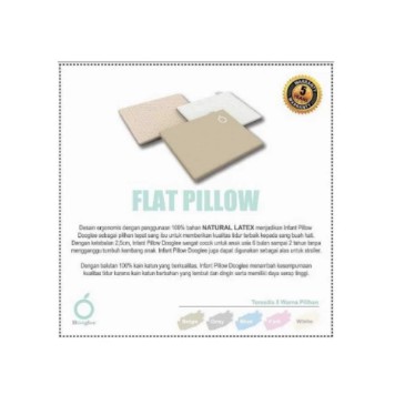 Dooglee Flat Pillow 100% Natural Latex Bantal Bayi