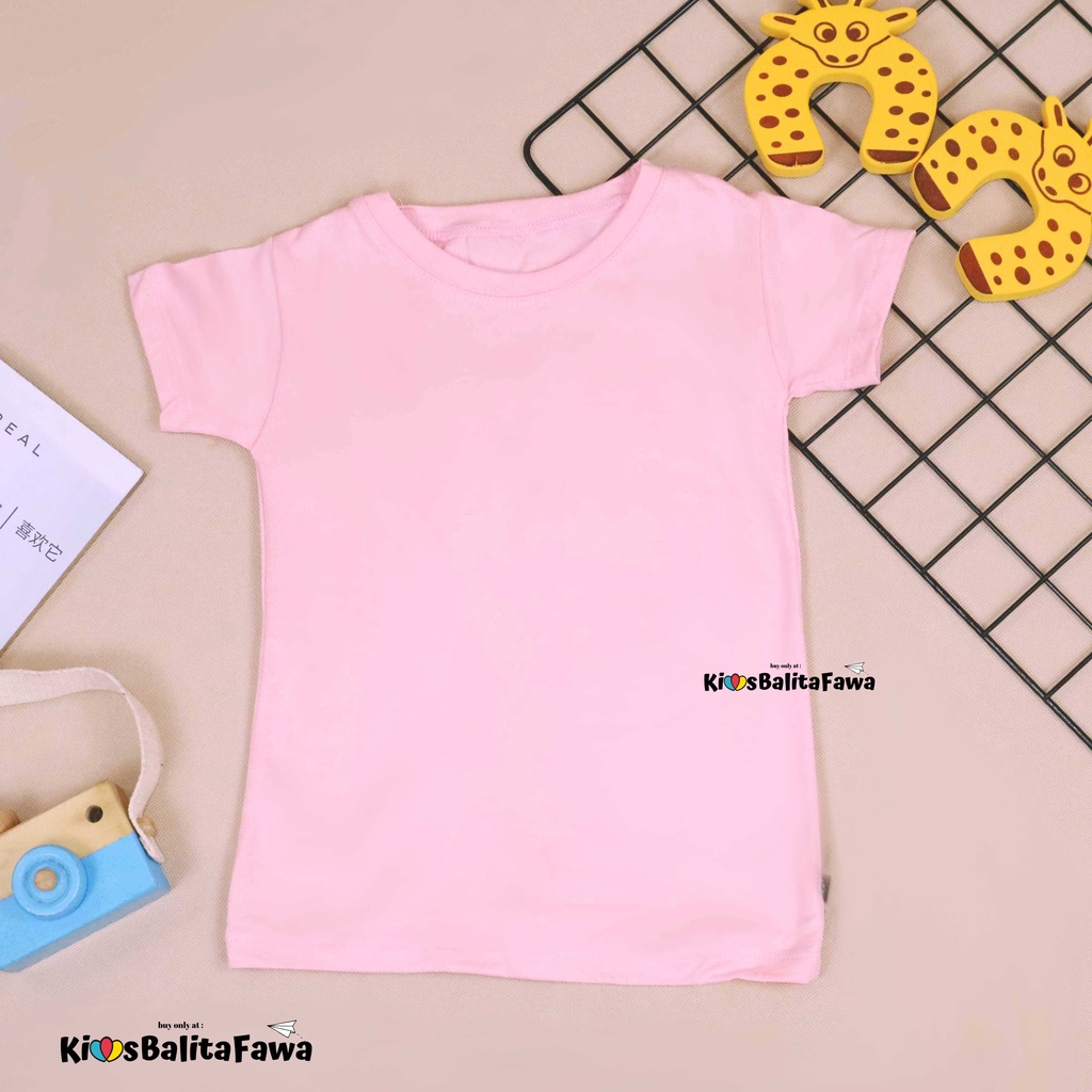 Kaos Isyana uk 1-6 Tahun / Kids T-Shirt Polos Lengan Pendek Cewek Kaos Anak Perempuan Baju Import