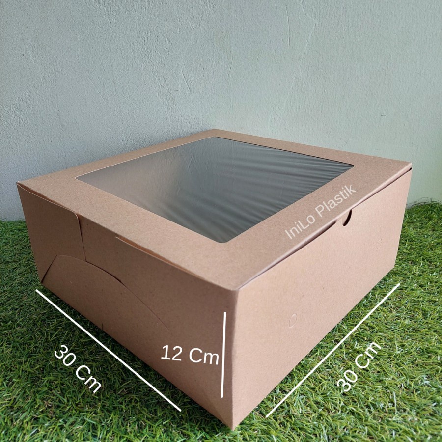 

@1pack Kotak Kue Window / Dus Roti / Cake Box / Box CB Kaca 30x30x12