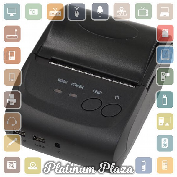 Zjiang Printer Resep Thermal Bluetooth - ZJ-5802 - Black`7AQUOC-