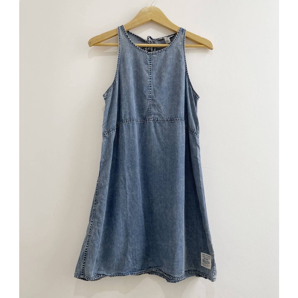 Ck chambray sleeveless dress