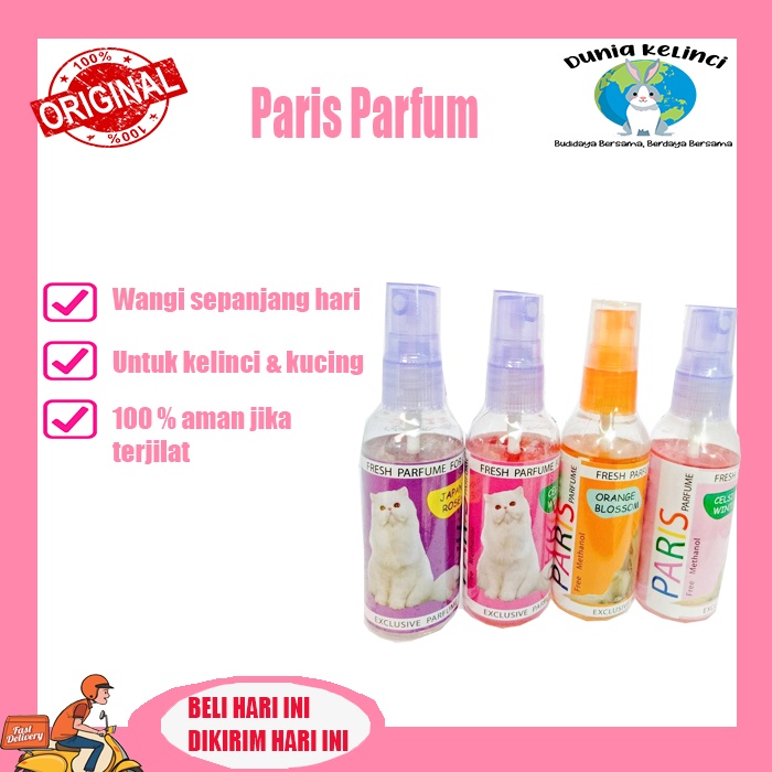 PARFUM KUCING KELINCI PARIS WANGI FRESH SEHARIAN PENGHARUM