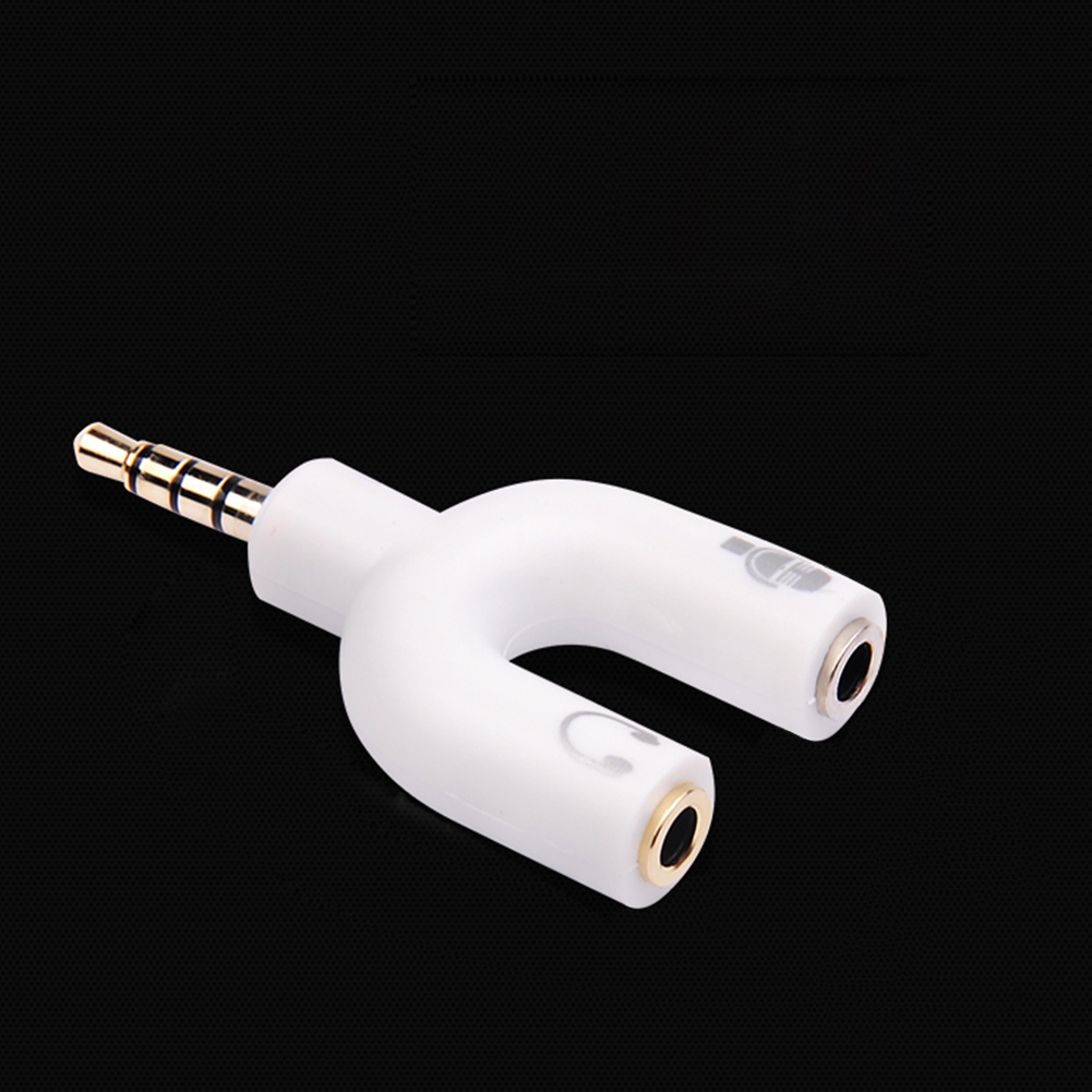 2 in 1 Adapter Konverter Splitter Audio Jack 3.5mm Male Ke Female Untuk Mikrofon