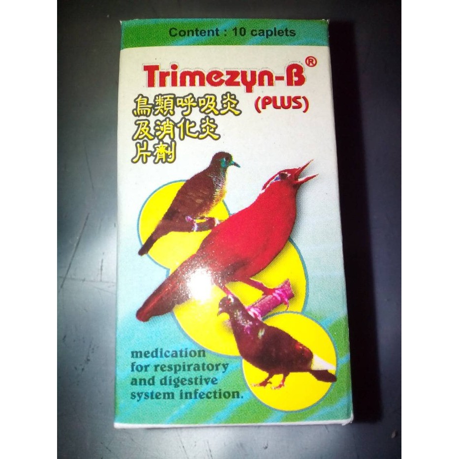 Obat Burung Trimezyn B plus 10 kaplet CRD Kolera Korisa