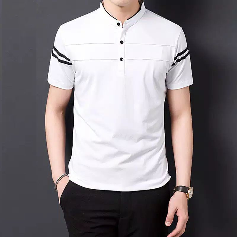 ( S-M-L-XL-XXL ) High Quality Shanghai collar men's clothing distro Bandung