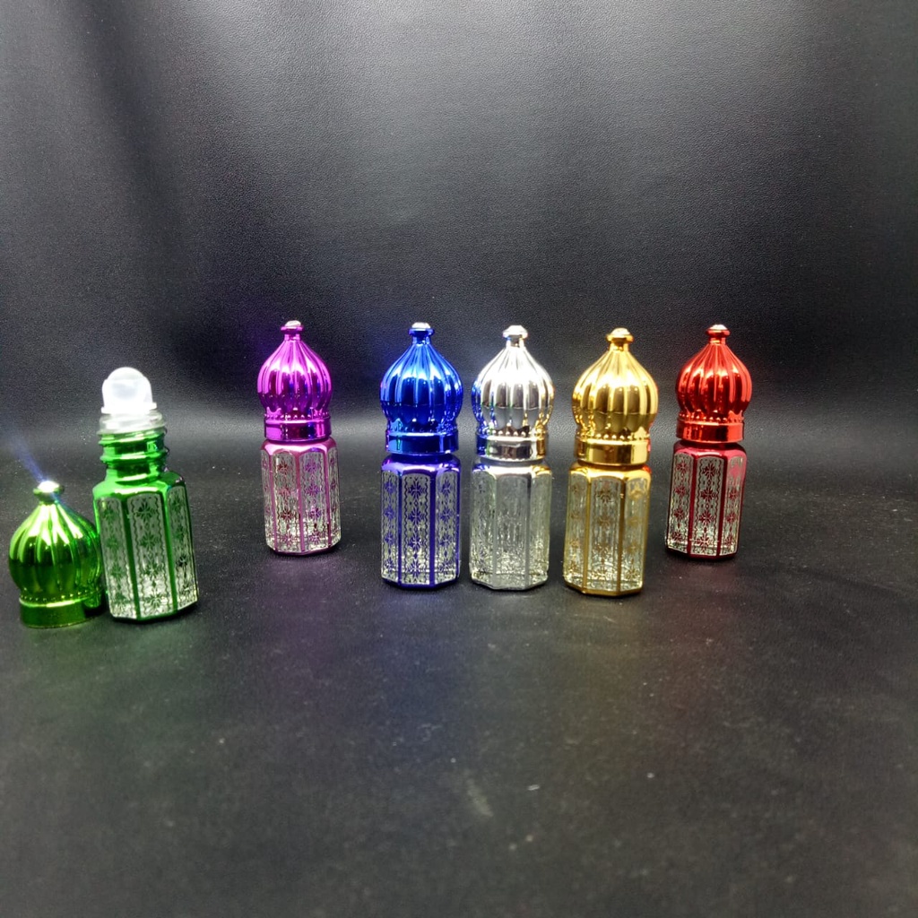 Botol Parfum Tola Kubah rainbow UV premium 6 ml harga 6 pc