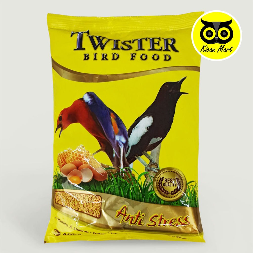 TWISTER ANTI STRESS VOER COKLAT PUR PAKAN BURUNG MURAI KACER CUCAK JALAK TRUCUK WAMBI HWAMEI TWSSTR