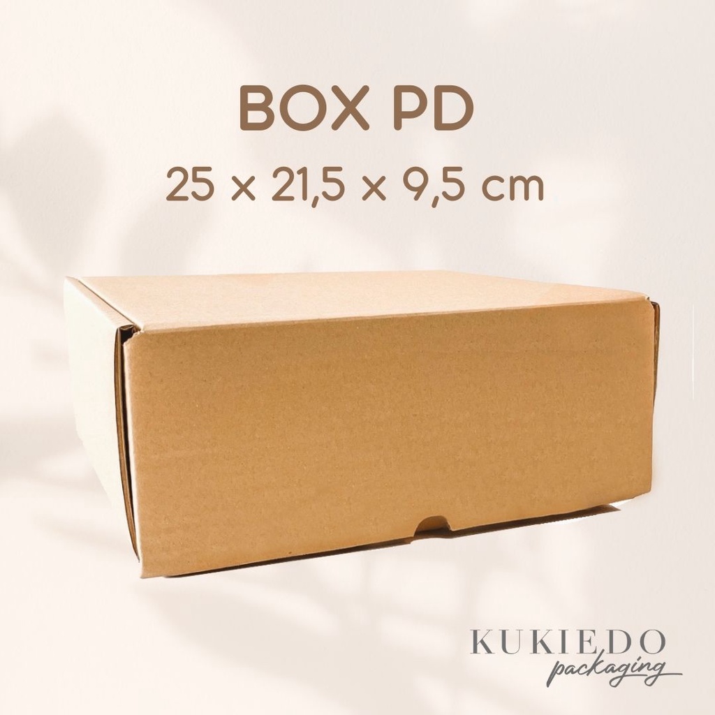 

Kardus PD 25 x 21 x 9,5 cm | Box Die Cut Kraft | Packing Kue Tart, Pizza, Baju, Serbaguna, Hampers, Snack