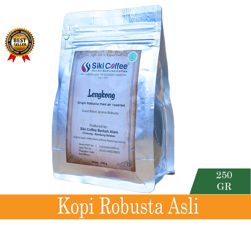 

KOPI BUBUK ROBUSTA SIKI COFFEE LENGKONG 250GR HITAM MURNI ASLI GILING HALUS COCOK UNTUK KOPI TUBRUK DAN ESPRESSO HARGA MURAH
