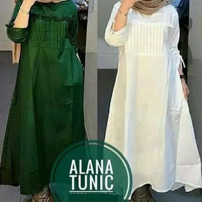 Unik Tunik Murah / Baju putih / Atasan hijab / Pakaian wanita : Alana Tunic Berkualitas