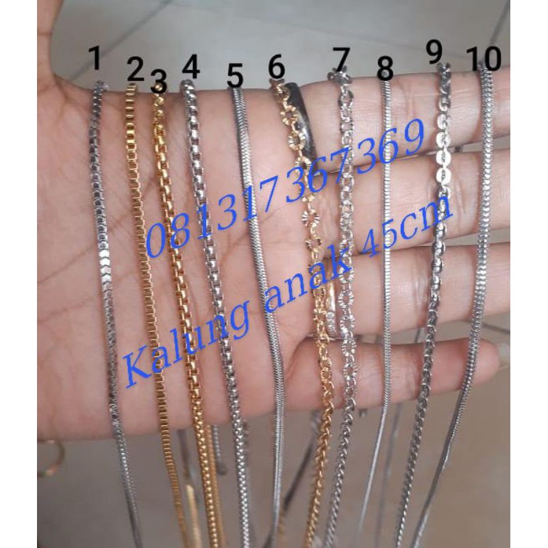 Kalung MCI anak titanium 45cm