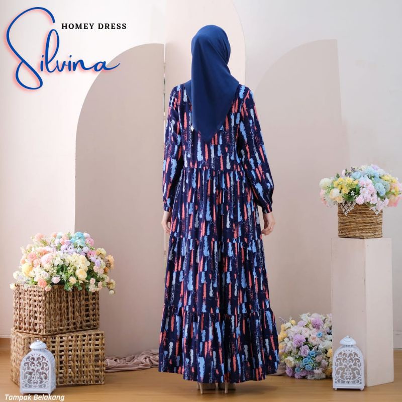 New - Homey Dress Salur Gamis Dewasa Murah Jumbo Bahan Katun Rayon Premium Nyaman Dipakai | Bisa Cod