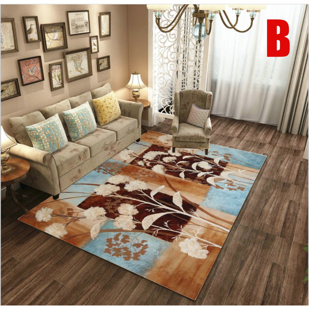 European Style Medium Modern Minimalist Carpet / Karpet Bulu Berudru